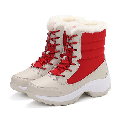 Women Snow Boots - Ladies Winter Boots With Flat Platform & Plush Warmth