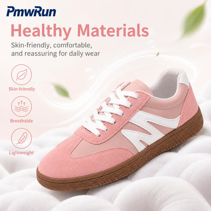 Trend Fashion Sport Shoes For Women PU Leather Waterproof Female Sneakers Anti-slippery Running Footwear For Boys Girls