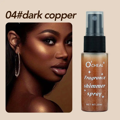 Flash Spray, Lasting Flash, Waterproof, Sweat Proof, Stain Proof, Suitable for Face, Body, Neck, Bright Makeup, Shiny Cosmetics