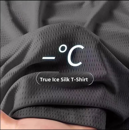 Men's Ice-Silk T-Shirt – Cool Quick-Dry Casual Sports Top