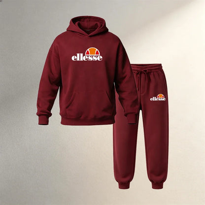 Men's Clothing Hoodies Sets 2 Pcs Autumn Winter Sport Casual Pullover Sweatshirts Tracksuit Fashion Warm Hoodie + Jogging Pants