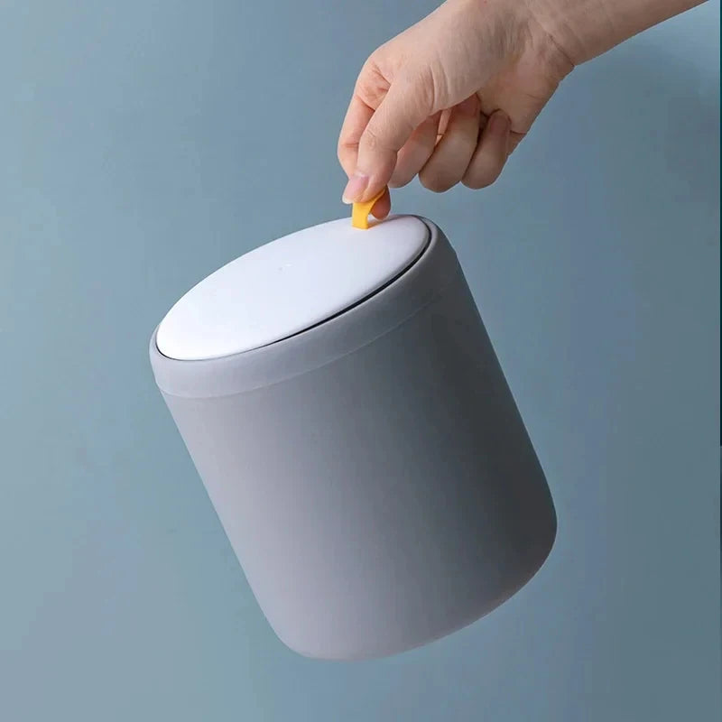 Mini Desktop Trash Can - Plastic Office Waste Bin Organizer