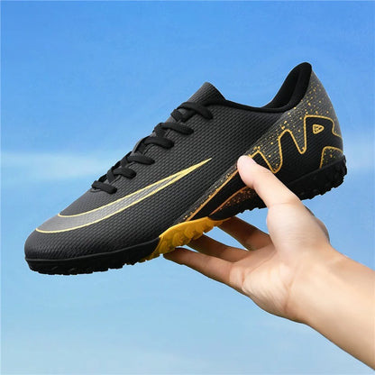 Men Soccer Shoes - Ultralight Football Boots With Long Spikes | Breathable Cleats