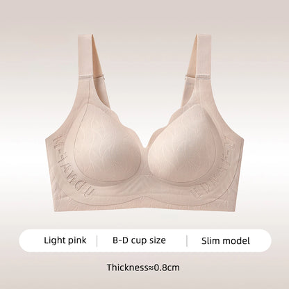 L-6XL Plus Size Full Coverage Support Bra for Big Bust Anti Sagging Push Up Seamless Comfortable Side Support Underwear