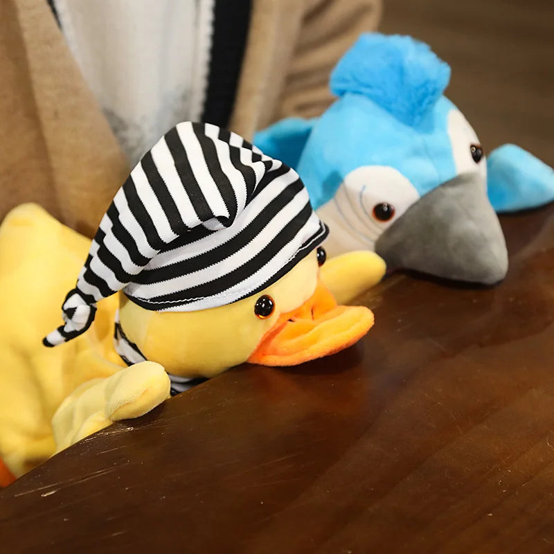 Plush Hand Puppets - Kawaii Animal Finger Puppet Dolls for Kids Educational Toys