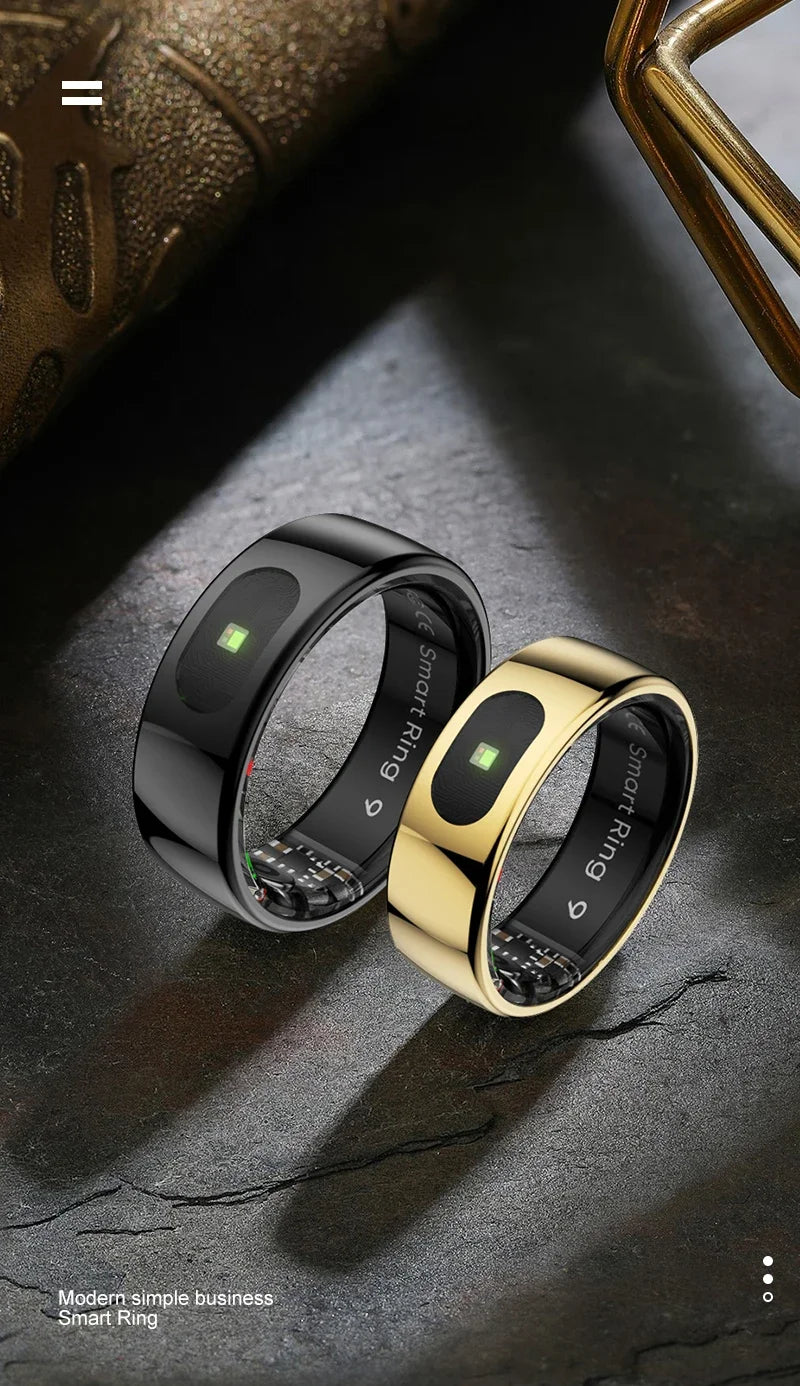 R08 Smart Ring For Men Women Touch Control Function Health Monitor IP68 5ATM Waterproof Skin Temperature Measure Smart Ring New