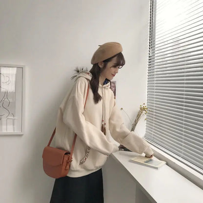 Hooded Tops Spring Hoodies for Women Autumn Clothes Loose Female Streetwear Casual Sweatshirt Hoodie Aesthetic Korean Fashion
