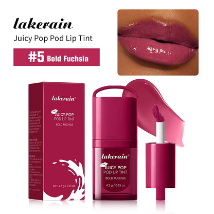 Juicy Box Shape Lip Tint Gloss Moisturizing Lightweight & Non-Sticky Lip Staion Long-Lasting High Shine Finish Lips Makeup