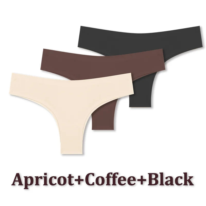 Seamless Brazilian Panties – Ultra Thin Ice Silk Low Waist G String for Women