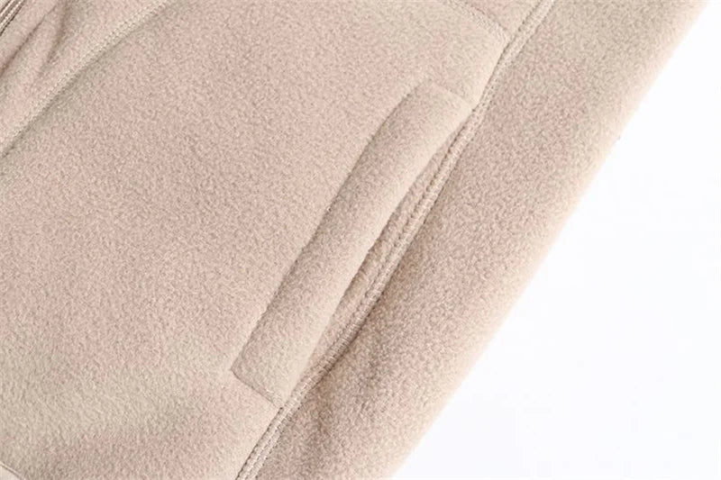 2023 Thicken Winter Sweatshirts Hoodies Jacket Women Polar Fleece Coats Zipper-up Casual Tops Middle-age Female Warm Overcoat