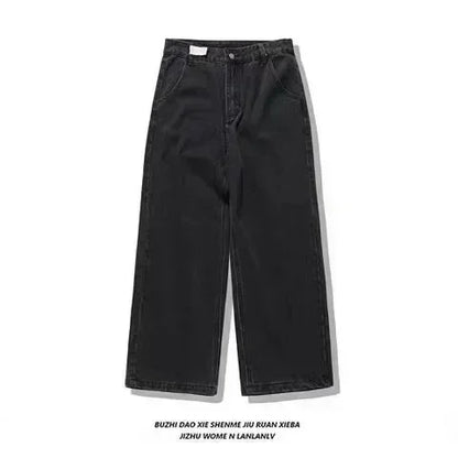 American Street Fashion Trend Big Pocket Loose Jeans Women Harajuku Y2K New Hip Hop Vintage Oversized Jeans Unisex Mopping Jeans