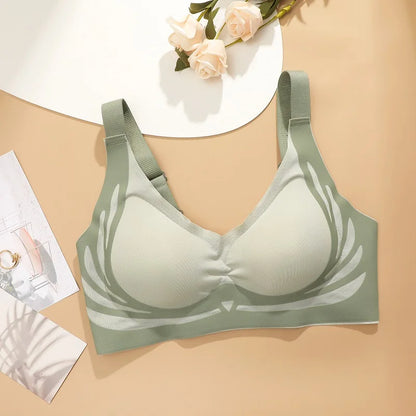Wireless Push-Up Bra - Seamless Full Cup Plus Size Bralette With Soft Sleepwear Comfort