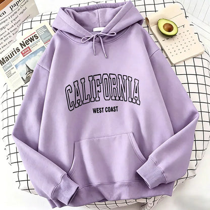 Streetwear Los Angeles California Letter Print Hoodies Spring Casual Hoodies Sweatshirts Men Women Hoodie Sweatshirt