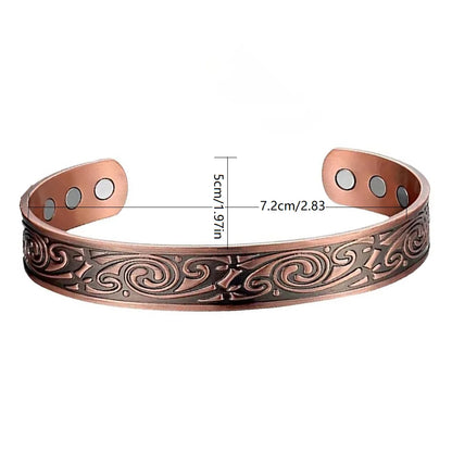 Viking Tree of Life Celtic Knot Zinc Alloy Magnetic Bracelet Ring Set Open Cuff Vintage Healing Jewelry for Men Women