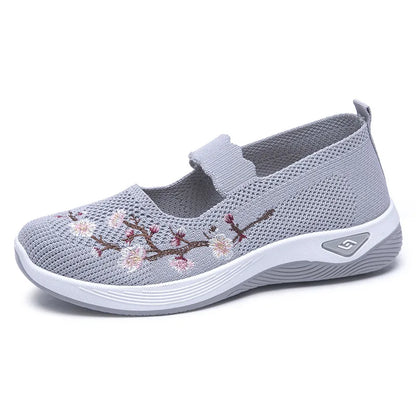 Women's Shoes 2025 Summer Casual Sneakers Breathable Embroidered Chunky Sole Affordable Free Shipping