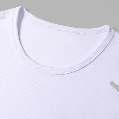 Men's Quick-Dry Sports Shirt – Multicolor Summer Running Badminton Tee with Reflective Strip
