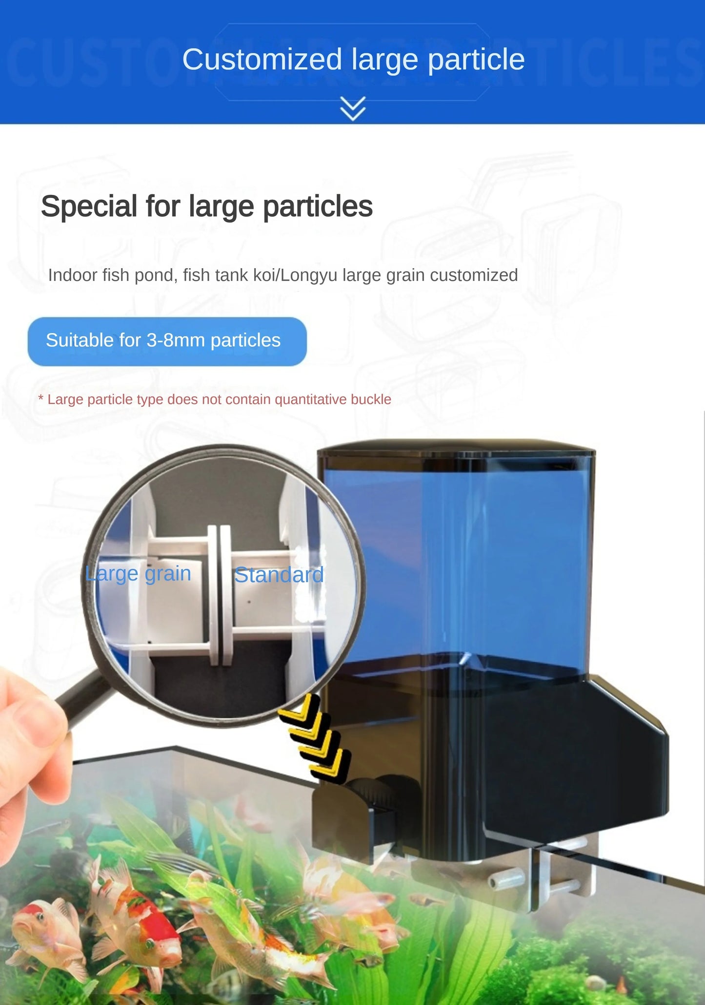 EVNICE automatic fish feeder WIFI Koi Rohan arowana feeder large capacity of 04L/1L/2L/timed, quantitative and precise feeding