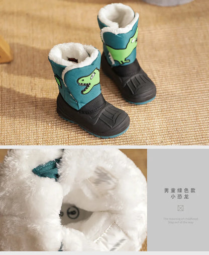 Girls Unicorn Snow Boots - Waterproof Cold Boots With Slip Resistant Sole