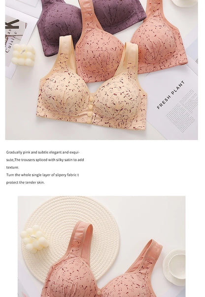 New Style Front-Buckled Mother's Bra For Women Large Size Thin Version No Steel Circle Vest-Style Bra Cover