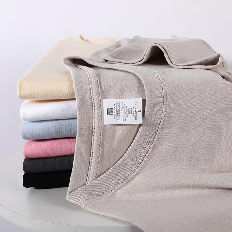 Men's Oversized T-Shirt - Cotton Round Neck Summer Casual Tee | Breathable Short Sleeve