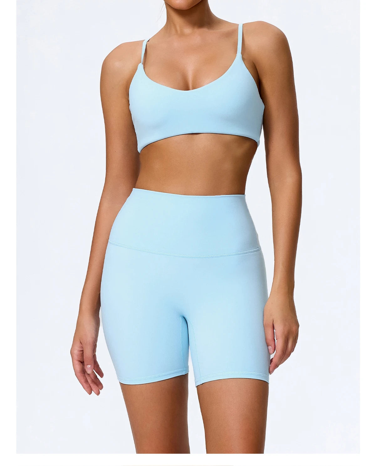 Women Sports Set – Summer Two Piece Gym Outfit With High Waist Leggings & Sleeveless Top