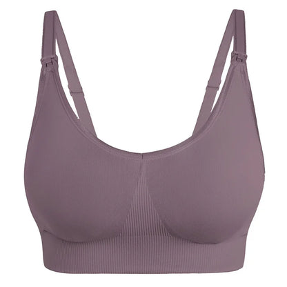 Summer Maternity Women Wire-free Nursing Bra For Premama Front Clip Adjustable Lift & Support Everyday Pregnancy Seamless Bras