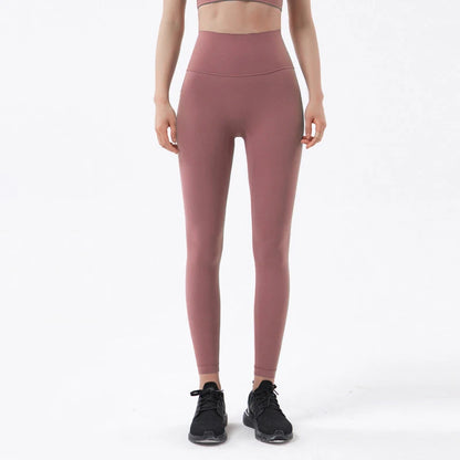 SOISOU Nylon Yoga Pants Gym Leggings Women Girl Fitness Soft Tights High Waist Elastic Breathable No T Line Sports Pants
