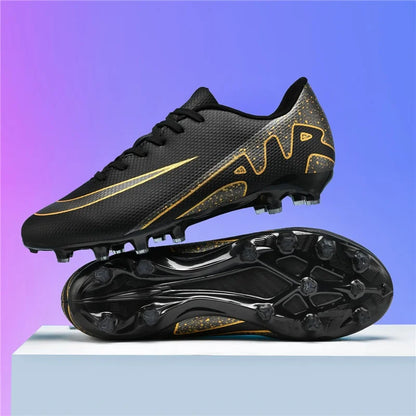 Men Soccer Shoes - Ultralight Football Boots With Long Spikes | Breathable Cleats