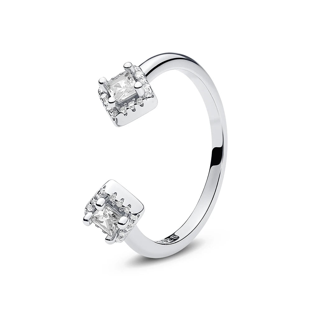 Sterling Silver Rings - 925 Silver Jewelry With Cubic Zirconia & Pave Setting