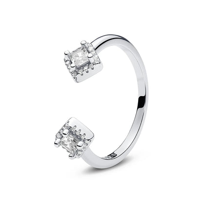 Sterling Silver Rings - 925 Silver Jewelry With Cubic Zirconia & Pave Setting