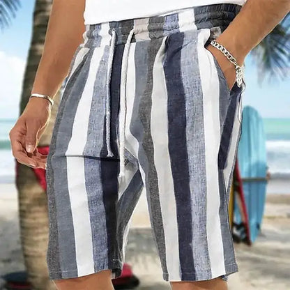 Summer Fashion Striped 3D Print Beach Shorts Swimwear Men's Oversized Surfing Board Pants Holiday Swimsuits Trunks Man Clothing