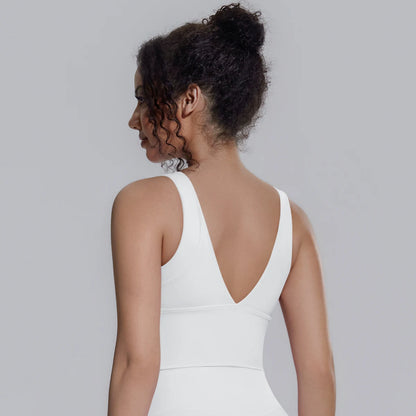 New Backless Yoga Vest for Woman Yoga Underwear with Chest Pad Summer Breathable Workout Top Running Shockproof Sports Bra