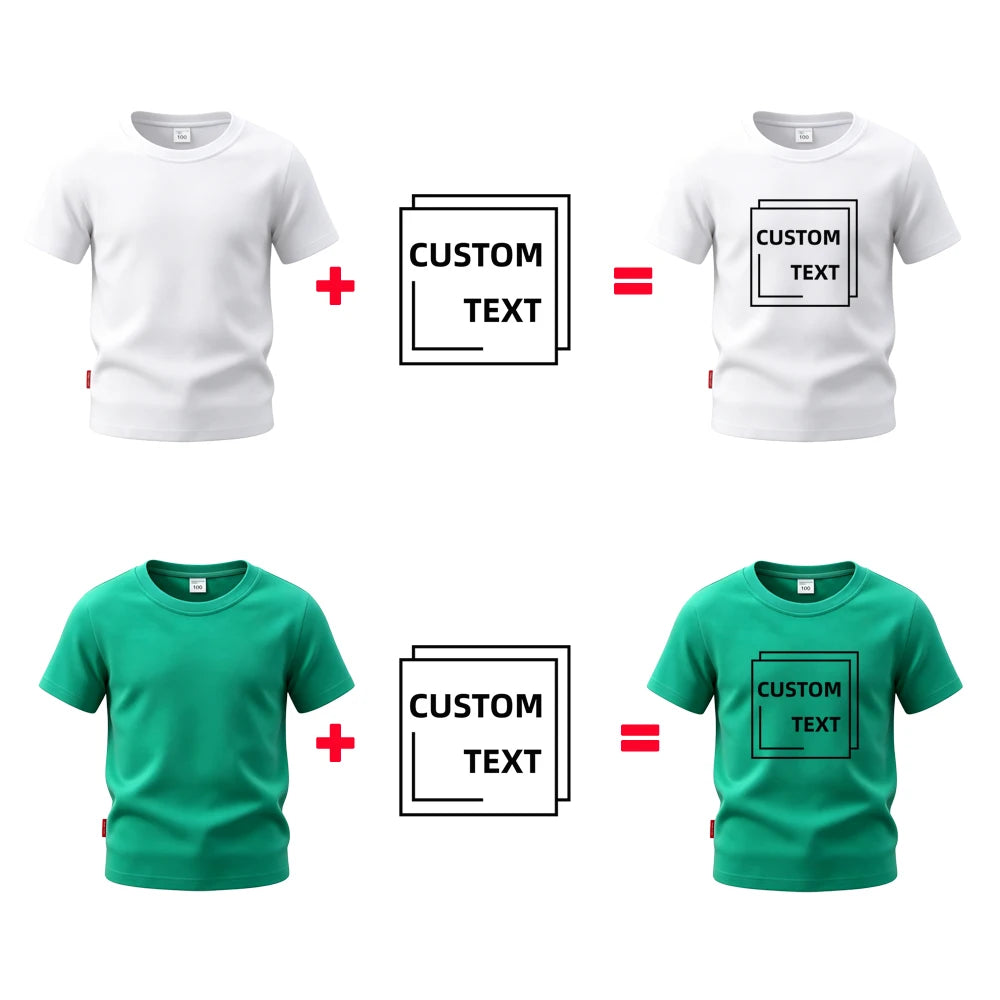 Custom Kids T-Shirt Blank Drawing Shirt Personalized Design Logo Photo or Text Children Boy Girl Art Shirt