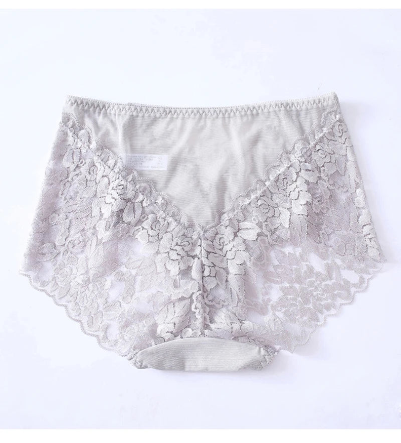 Women's High Waist Seamless Panties Sexy Lace Large Size M-5XL Briefs Embroidery Panties for Women Female Underwear Lingerie