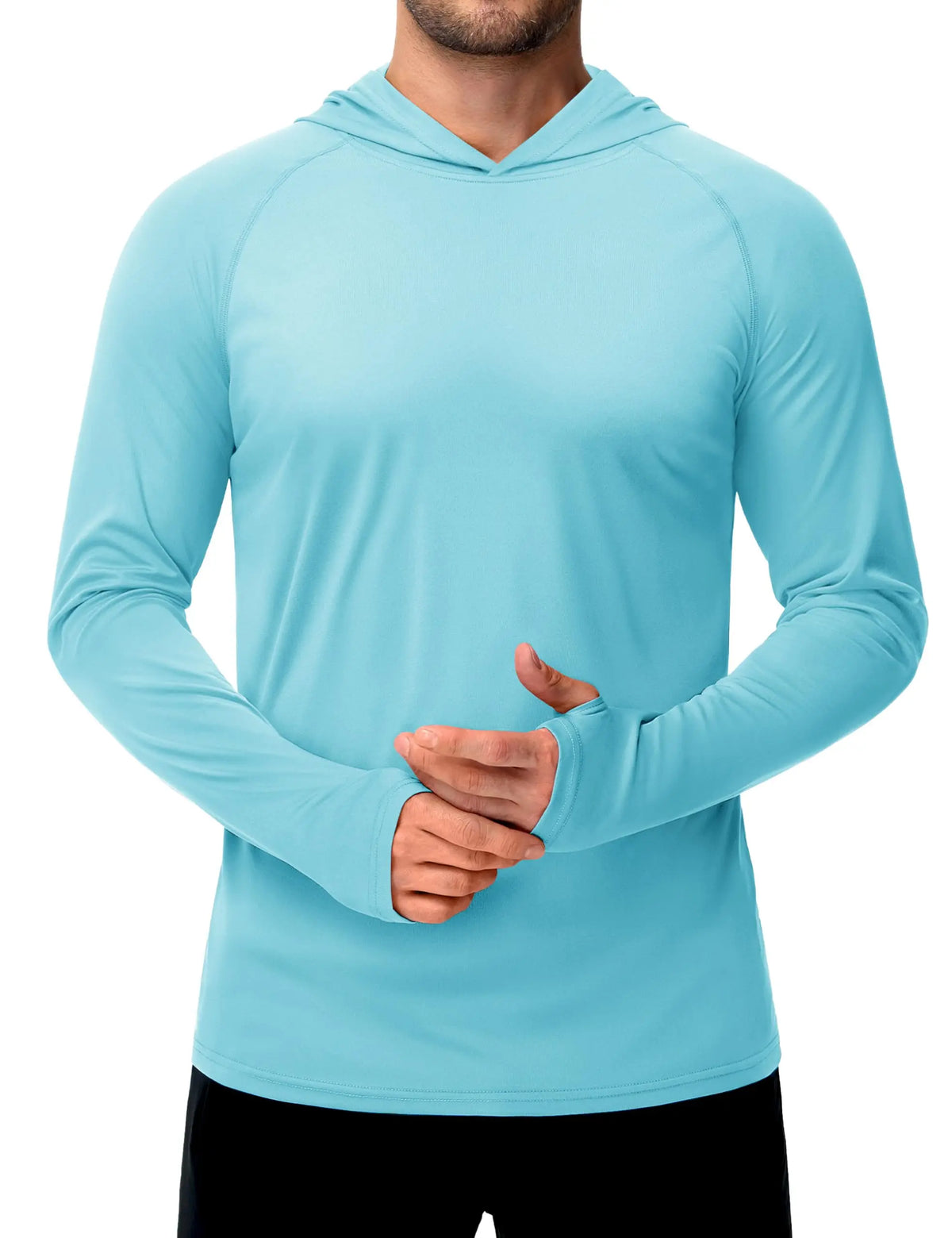 TACVASEN Sun Protection T-Shirts Mens Long Sleeve Hoodie Casual UV-Proof T-Shirts Breathable Lightweight Quick Dry T-Shirts Male