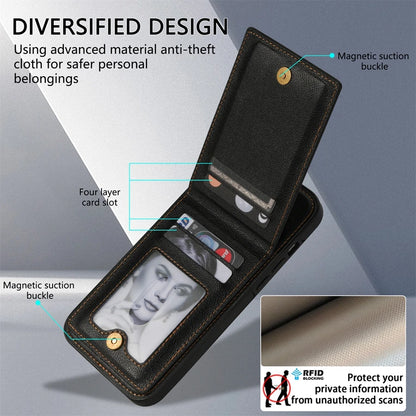 Wallet Magnetic Flip Sidestick Hardware Anti-theft Brush Leather Case For iPhone 17 Air 16e 16 Pro Max 15 Plus 14 13 12 11 XR