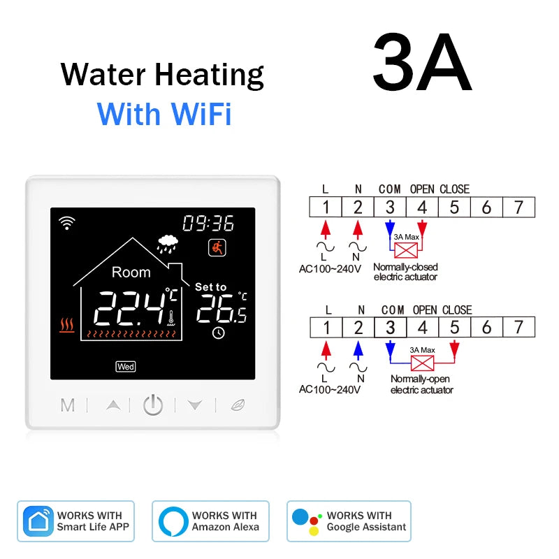 Smart Wifi Thermostat - Programmable Heating Thermostat for Floor Heating Control