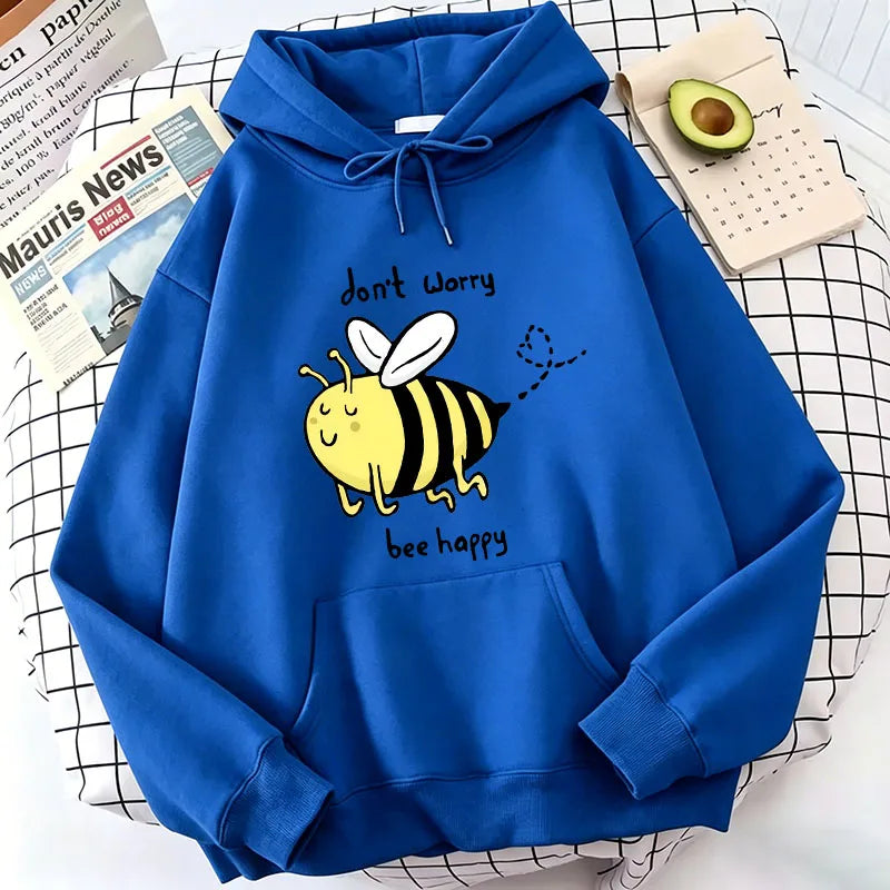 Kawaii Bee Print Hoodies Spring Autumn Winter Casual Hoodies Sweatshirts Men Women Tops Gothic Hoodie Sweatshirt