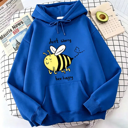 Kawaii Bee Print Hoodies Spring Autumn Winter Casual Hoodies Sweatshirts Men Women Tops Gothic Hoodie Sweatshirt