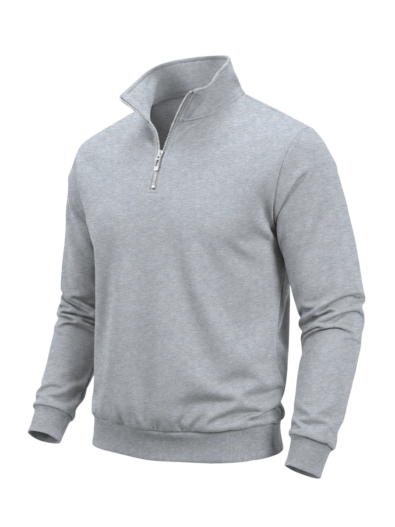 Spring Autumn Men's Half Zipper Sweatshirts Solid Color Turtleneck Pullover Sweaters Men Outdoor Long Sleeve Top Streetwear