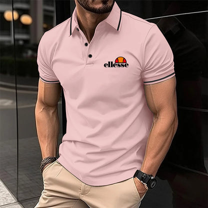 Men's Short-sleeved Polo Shirt Casual 3D Printed Design Stripes Pattern Summer men Polyester Sports Polo Shirt Men's Clothing