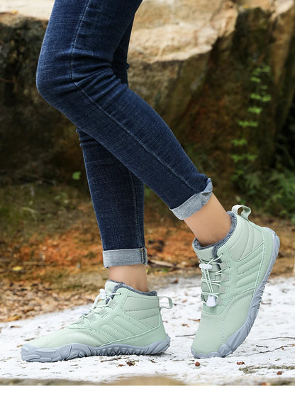 Men Snow Boots - Winter Hiking Shoes With Warm Plush Fur | Outdoor Ankle Boots