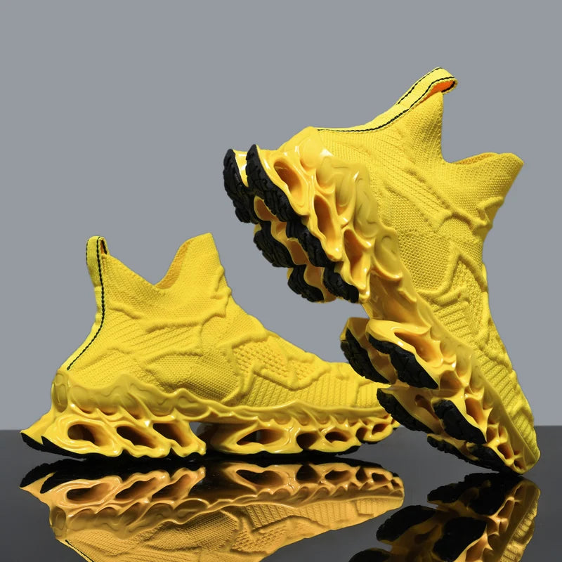 Men Casual Sneakers - Luxury Breathable Trainers Slip-On Running Shoes