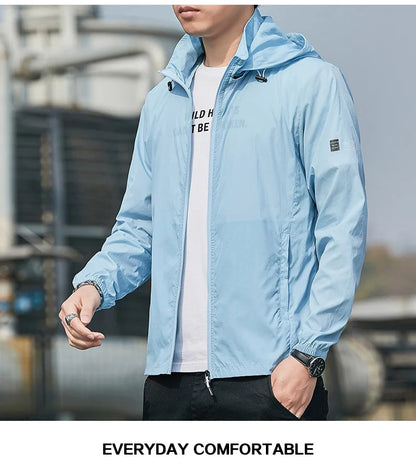 2025Summer Hooded Jacket Men Women Waterproof Sun Protection Clothing Fishing Hunting Clothes Quick Dry Skin Windbreaker