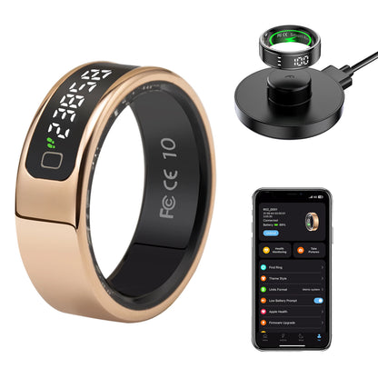 Tasbih Fitness Heart Rate Zikr Counter Display Screen Blood Oxygen Sleep Monitor  Temperature Gesture Control Touch Smart Ring