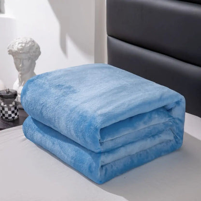 Solid Color Fleece Blanket - All Seasons Machine Washable - ZOOMNSTORE