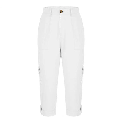 Women's Capris Joggers Mid Rise Cropped Cargo Pants Summer Quick Dry Hiking Pants with Multi Pockets Lightweight Summer Bottoms