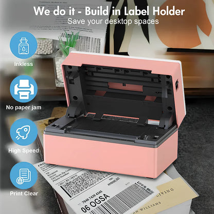 Marklife Thermal Label Printer Marker D200 Bluetooth Shipping Inkless Sticker Printer Compatible with iPhone Android Mac Window