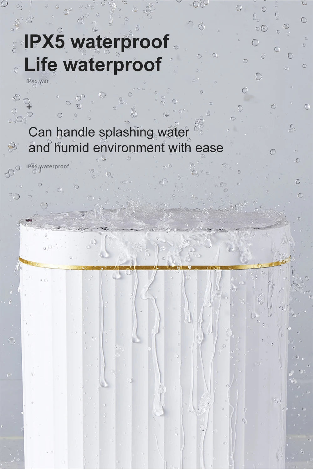 Smart Home Automatic Sensor Trash Can - Waterproof Kitchen Bathroom Wastebasket