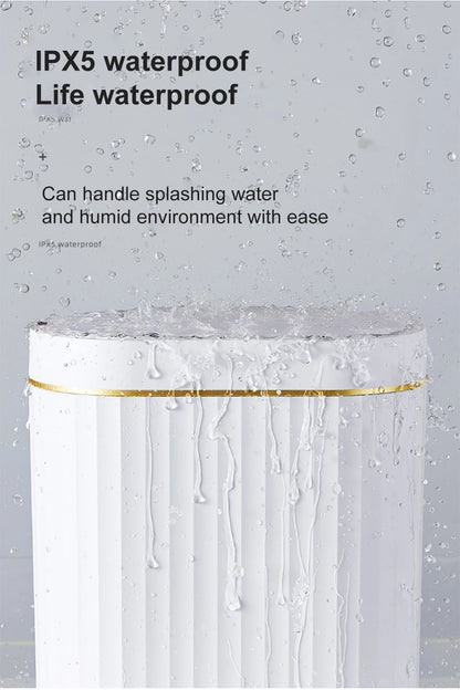 Smart Home Automatic Sensor Trash Can - Waterproof Kitchen Bathroom Wastebasket